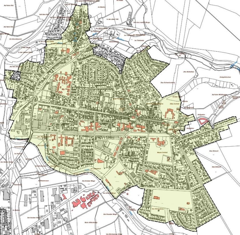 Geltungsbereich Stadtumbaugebiet "Kernstadt Bad Arolsen und Helsen"